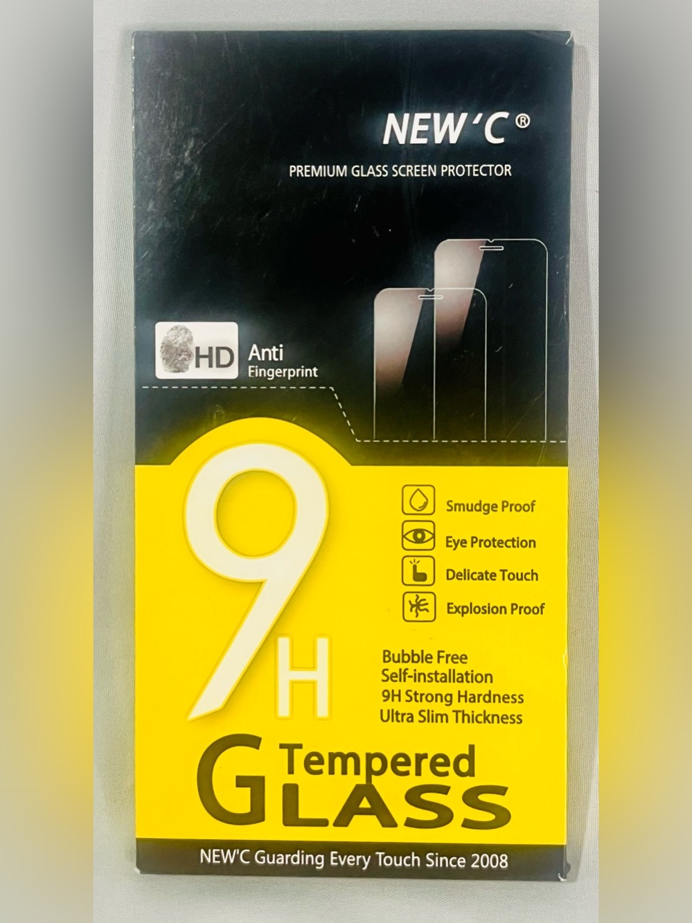 9H Tempered Glass Screen Protector - Yellow Packaging for iPhone 14 Pro Max